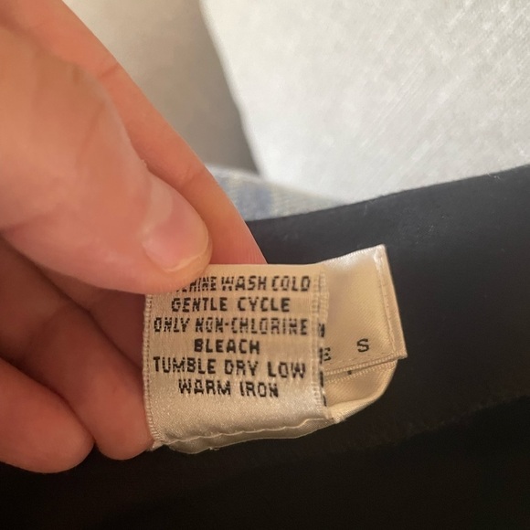 Talbots Black and White Cotton Ribbon A-line Skirt - Picture 7 of 8